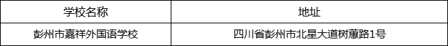 成都市彭州市嘉祥外國語學(xué)校地址在哪里？